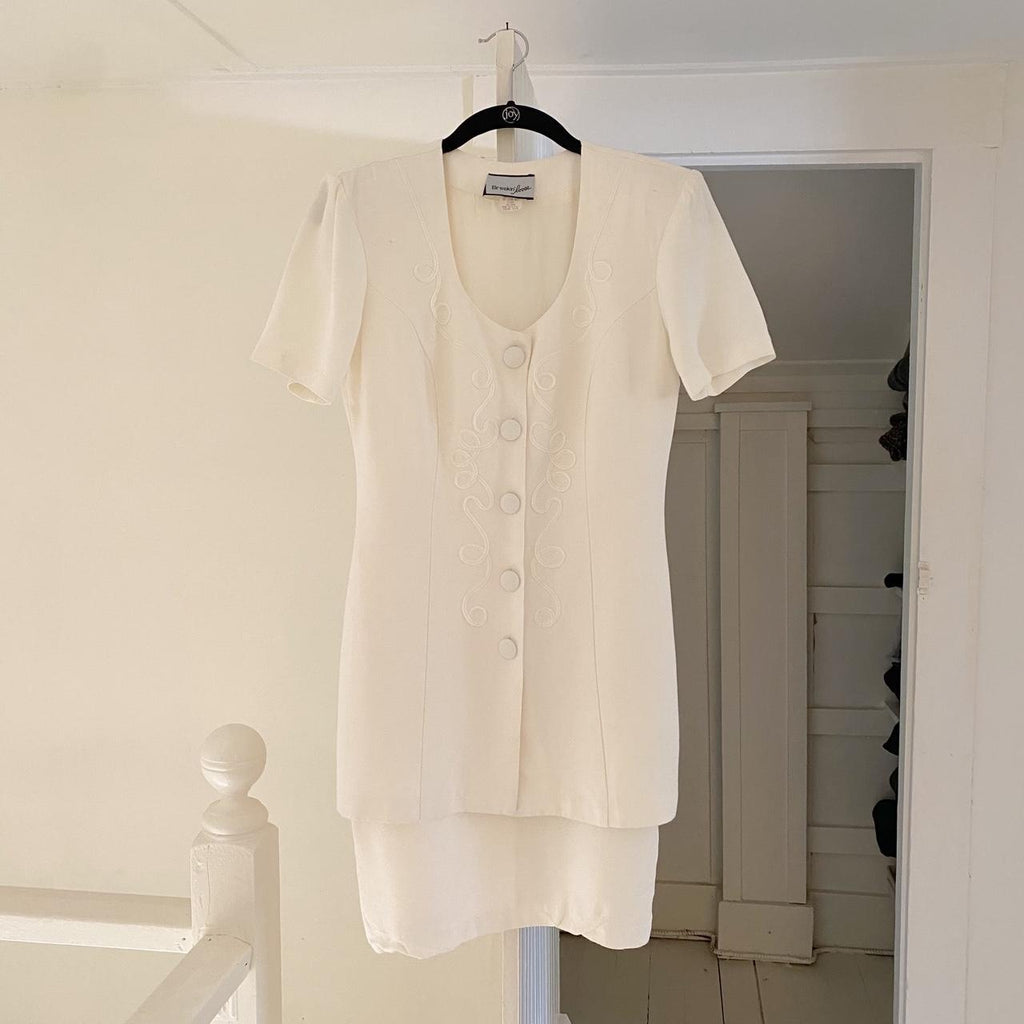 Breakin’ Loose Vintage 80s One Piece Mini Skirt Suit Size 3/4