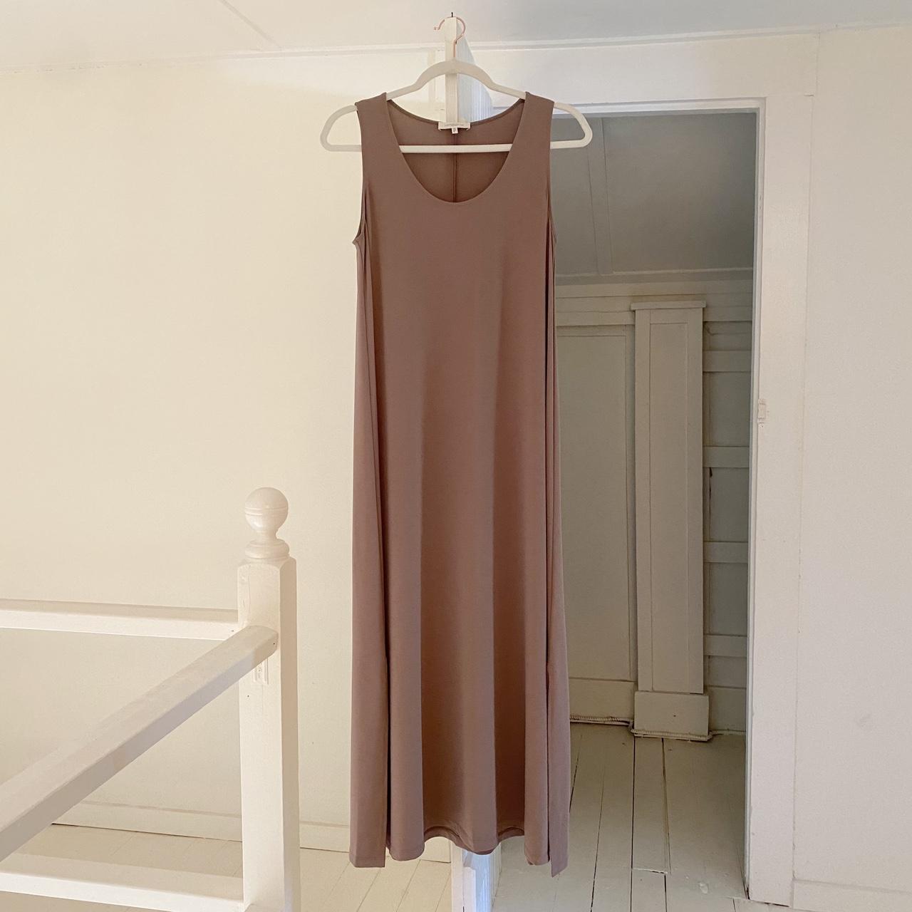 Lafayette 148 Matte Jersey Scoop Neck Maxi Dress Size S