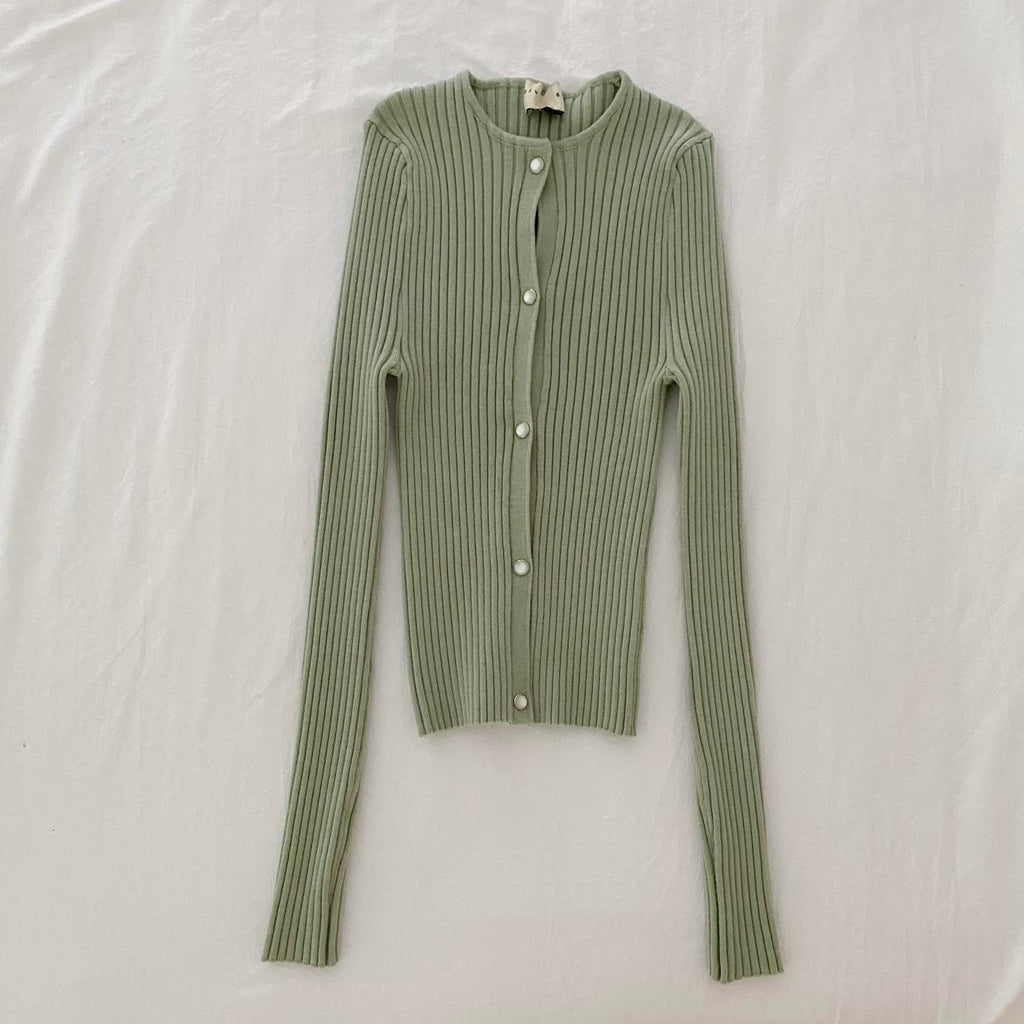 Giu Giu Nonna Pearl Cardigan in Clay Size M