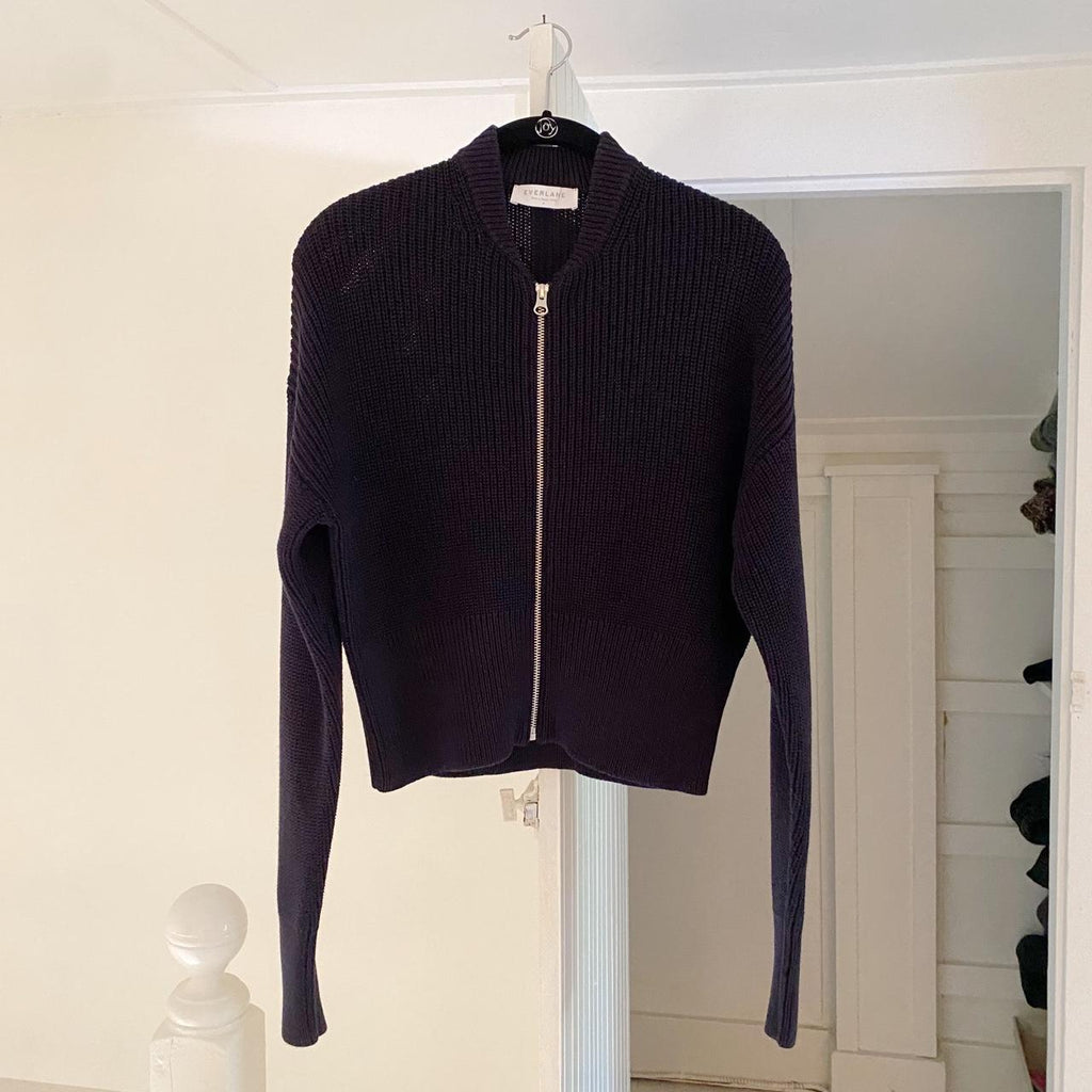 Everlane The Fisherman Cotton Zip Bomber Sweater Size XS/S