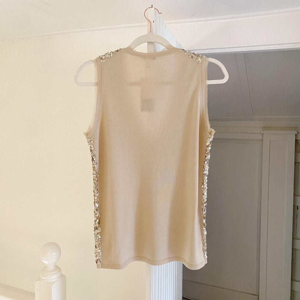J. Crew Y2K Merino Wool Sequin Top NWT Size M
