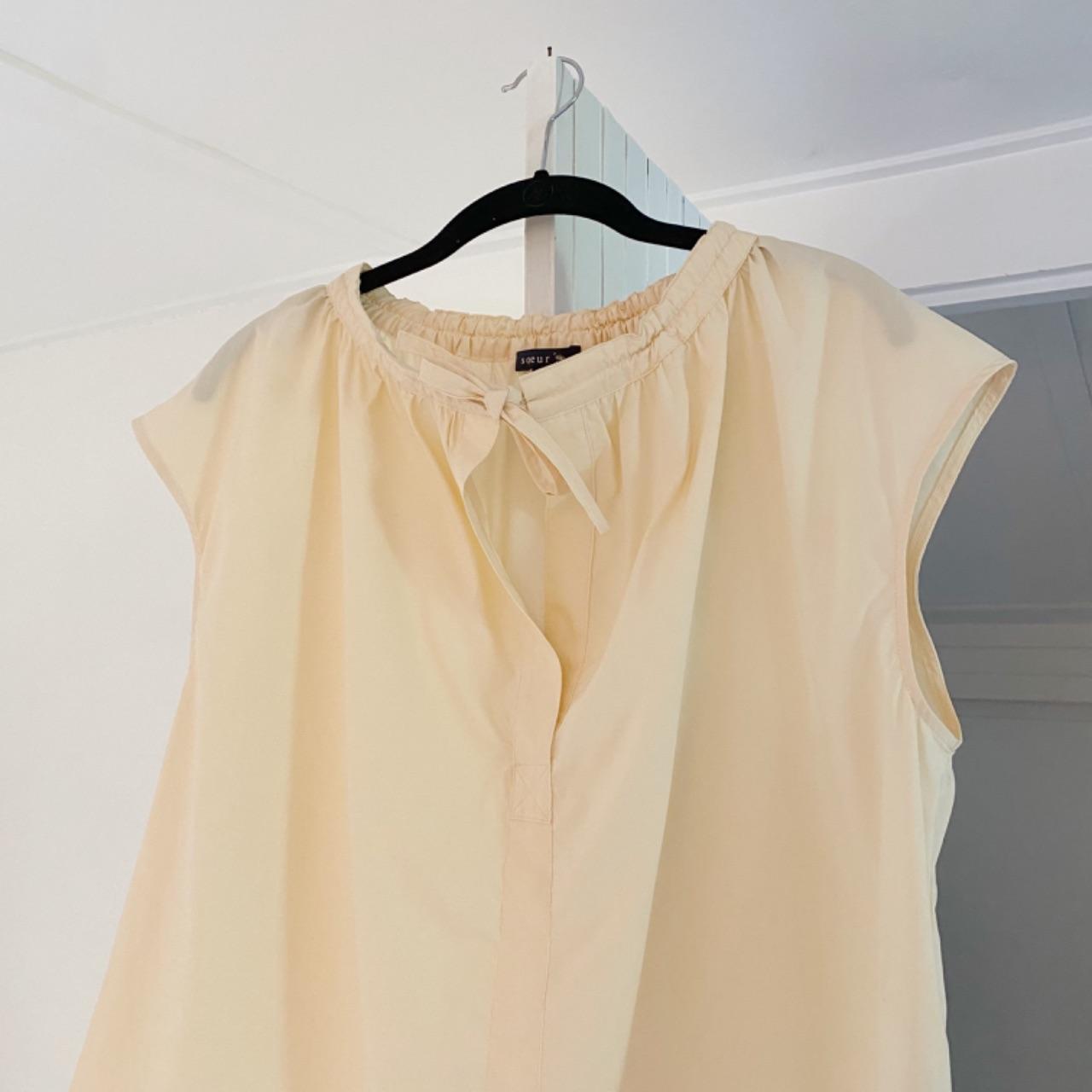 Soeur Tanger Poplin Shirt in Creme Size FR 38