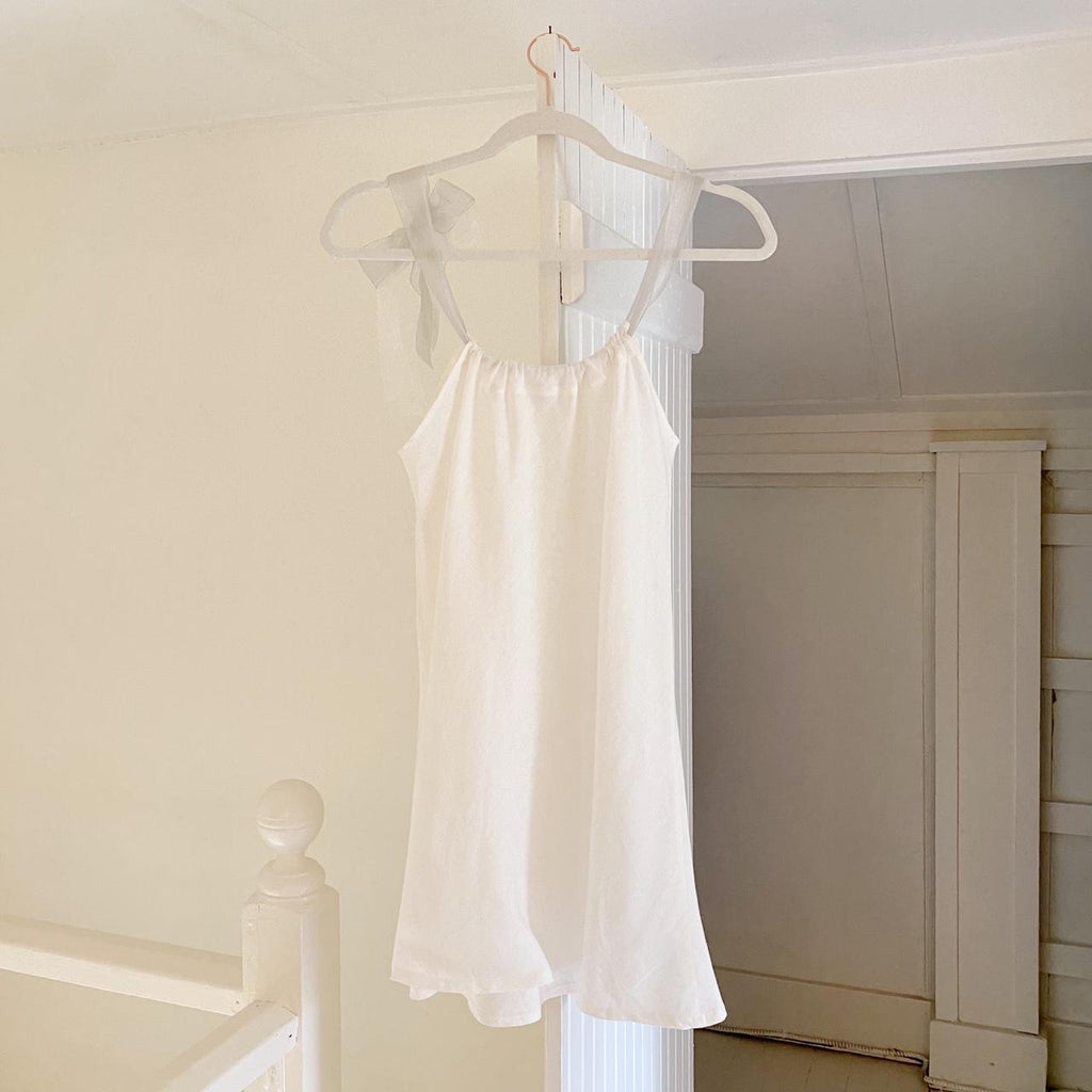 Divertimento Organza Strap Linen Tunic Top Size 1