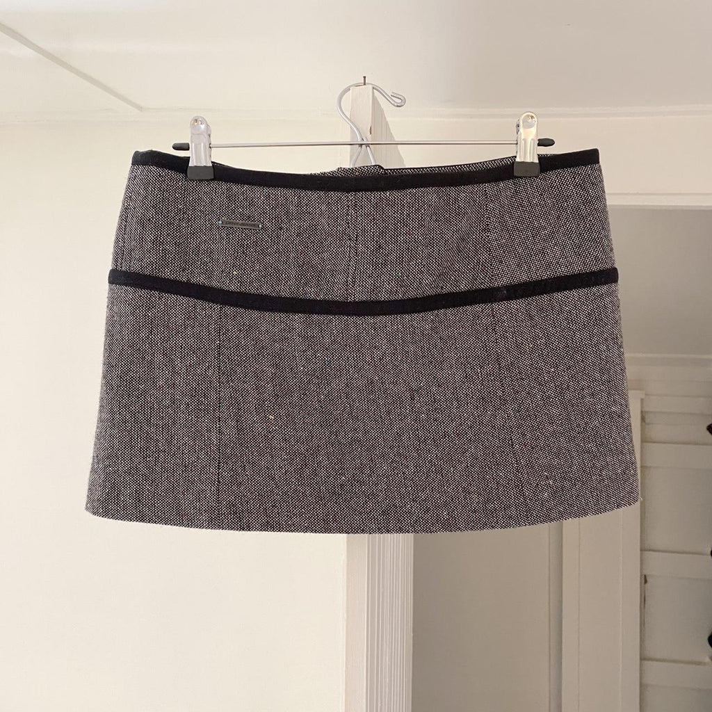 DKNY Jeans Vintage Y2K Tweed Low Rise Mini Skirt Size 9