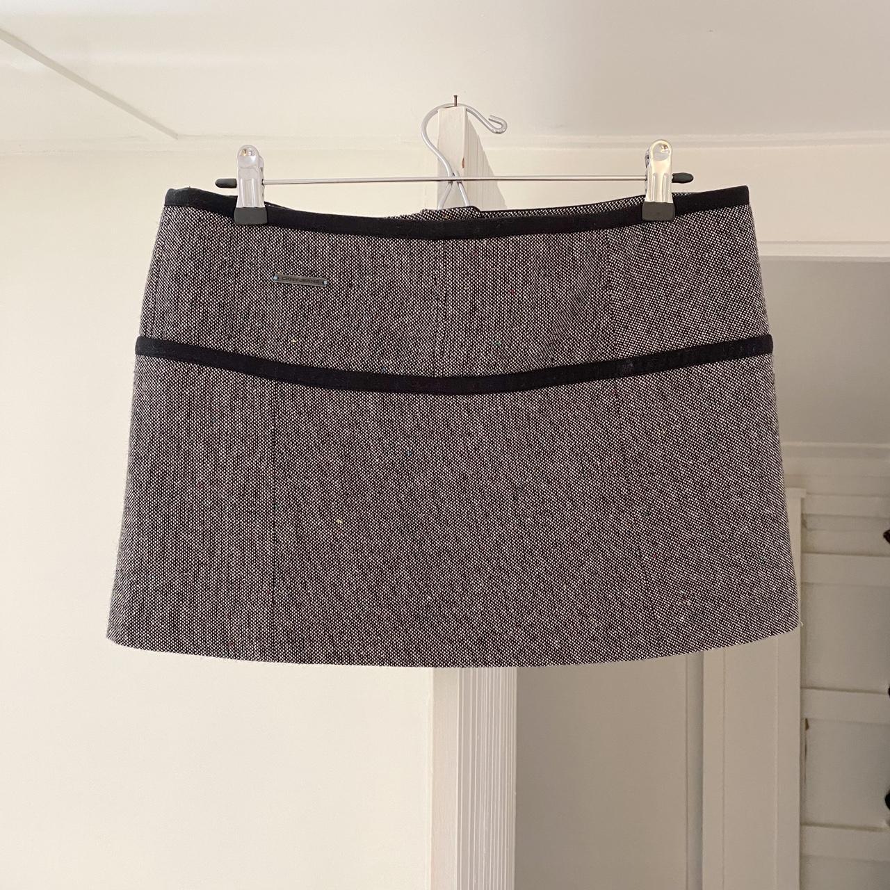 DKNY Jeans Vintage Y2K Tweed Low Rise Mini Skirt Size 9