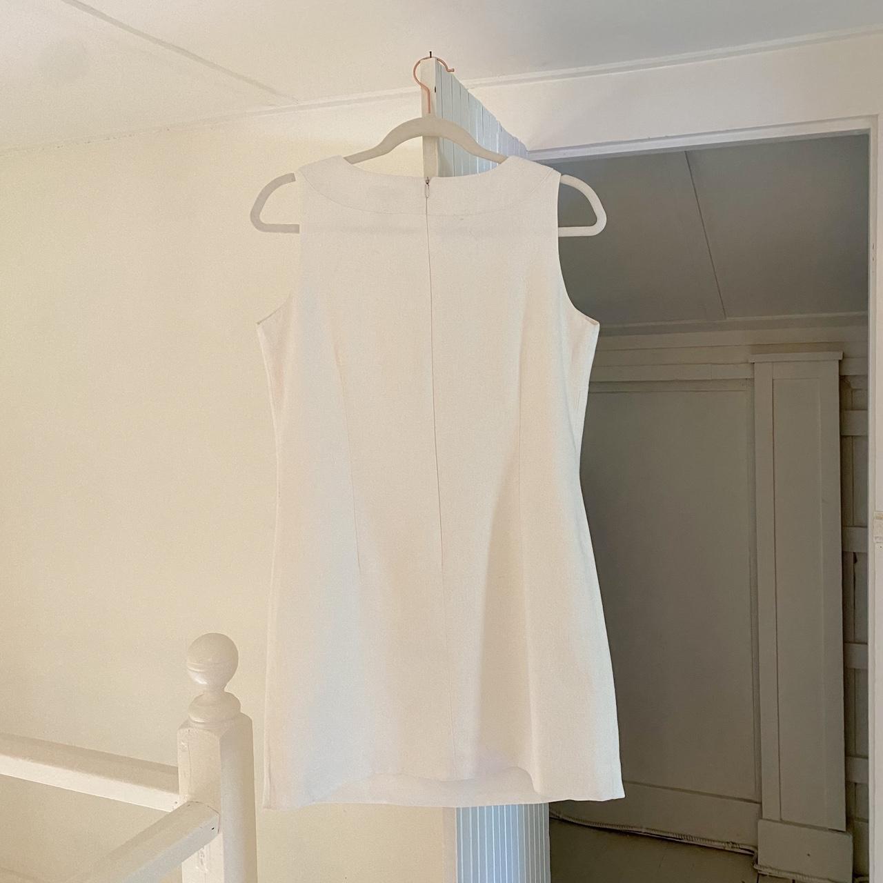 Richard Malcolm Vintage 90s Linen Mini Sheath Dress Size 8P