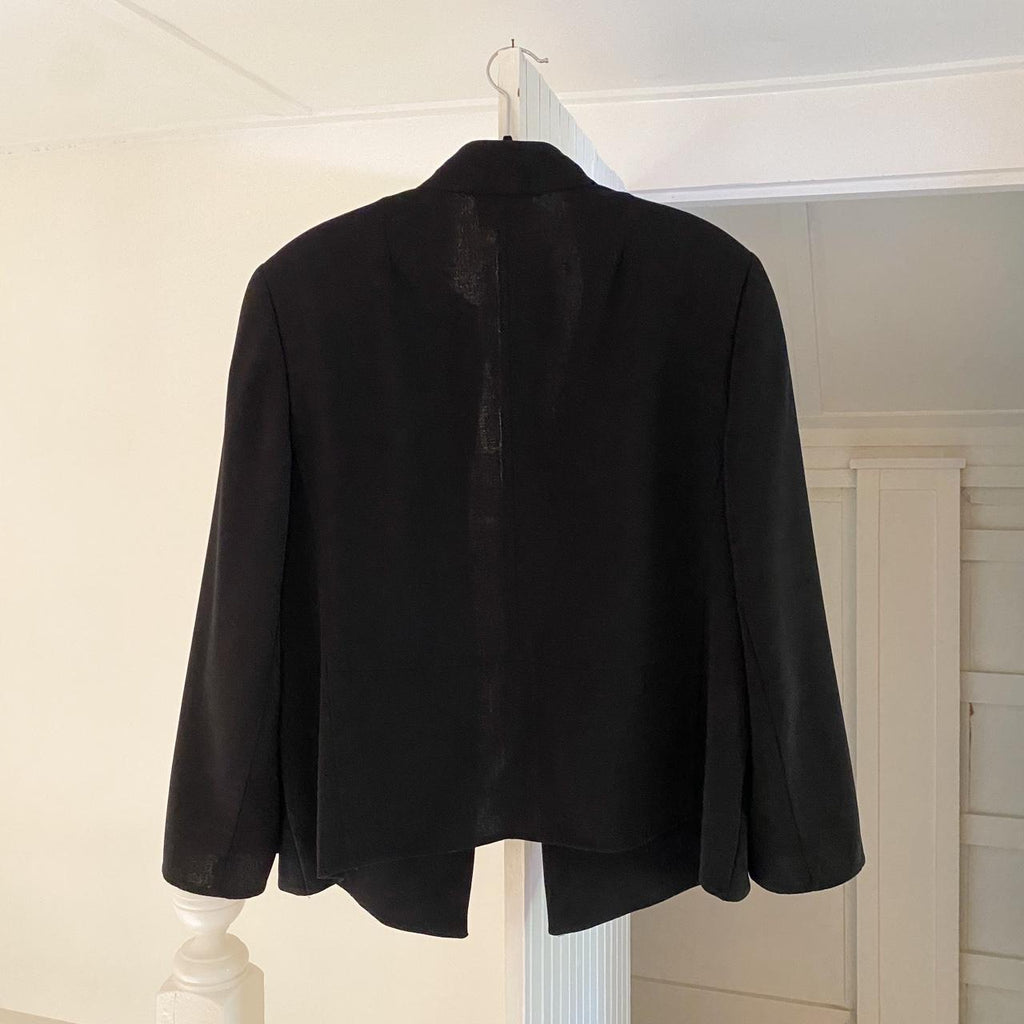 Akris Vintage Y2K Wool Open Front Blazer Size 14