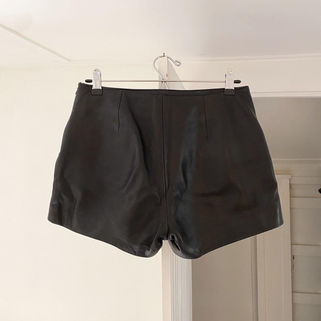 Hugo Buscati Collection Vintage 90s Leather Mini Shorts Size 8