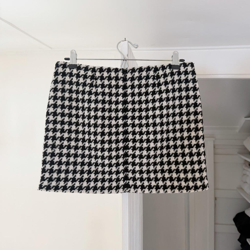Gap Vintage Y2K Houndstooth Wool Knit Mini Skirt Size 1