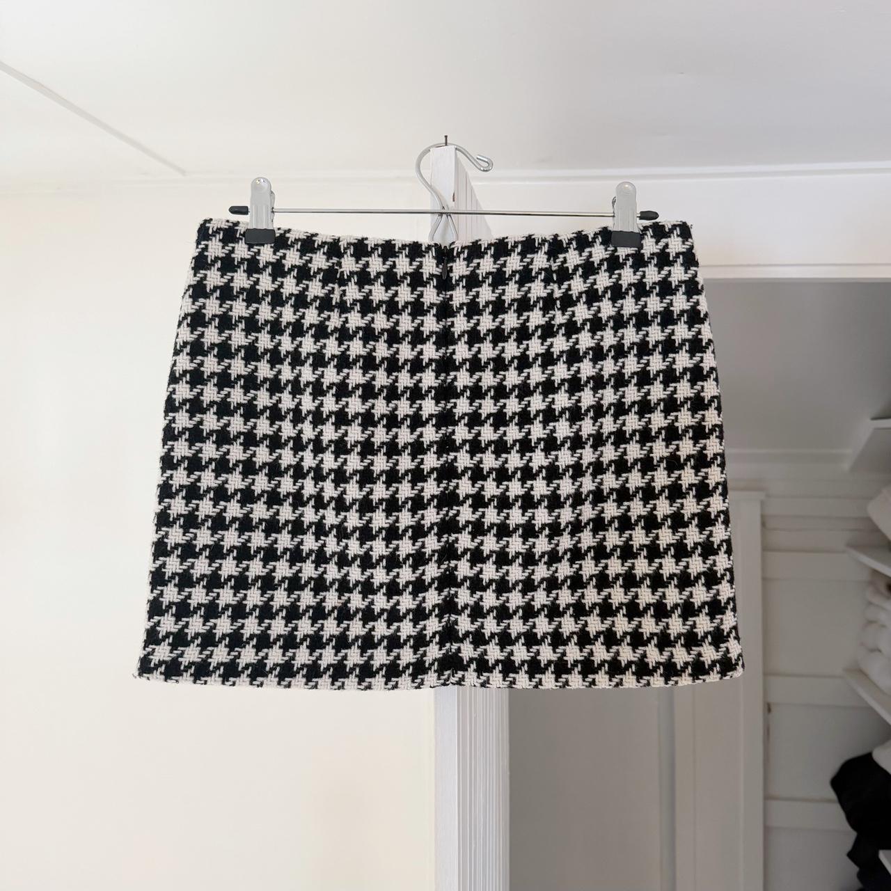 Gap Vintage Y2K Houndstooth Wool Knit Mini Skirt Size 1