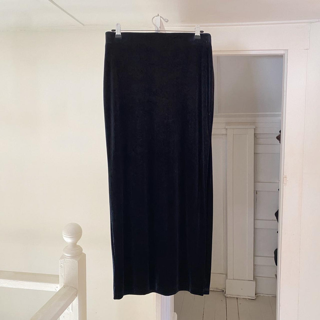 ASAP Saks Fifth Avenue Vintage 80s Velvet Maxi Skirt Size L