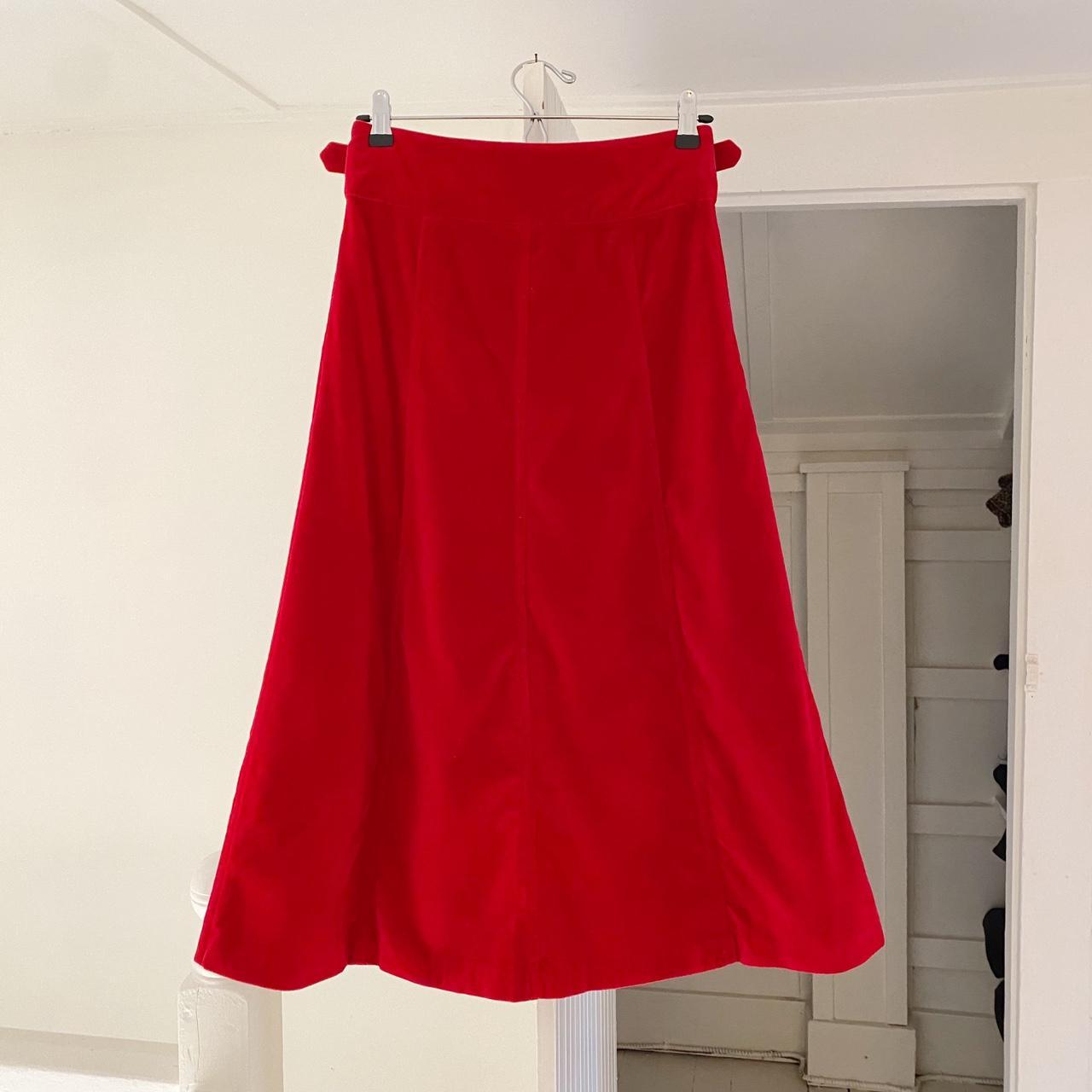 Rachel Antonoff / Anthropologie Regal Velvet Buckle Waist Midi Skirt Size 2