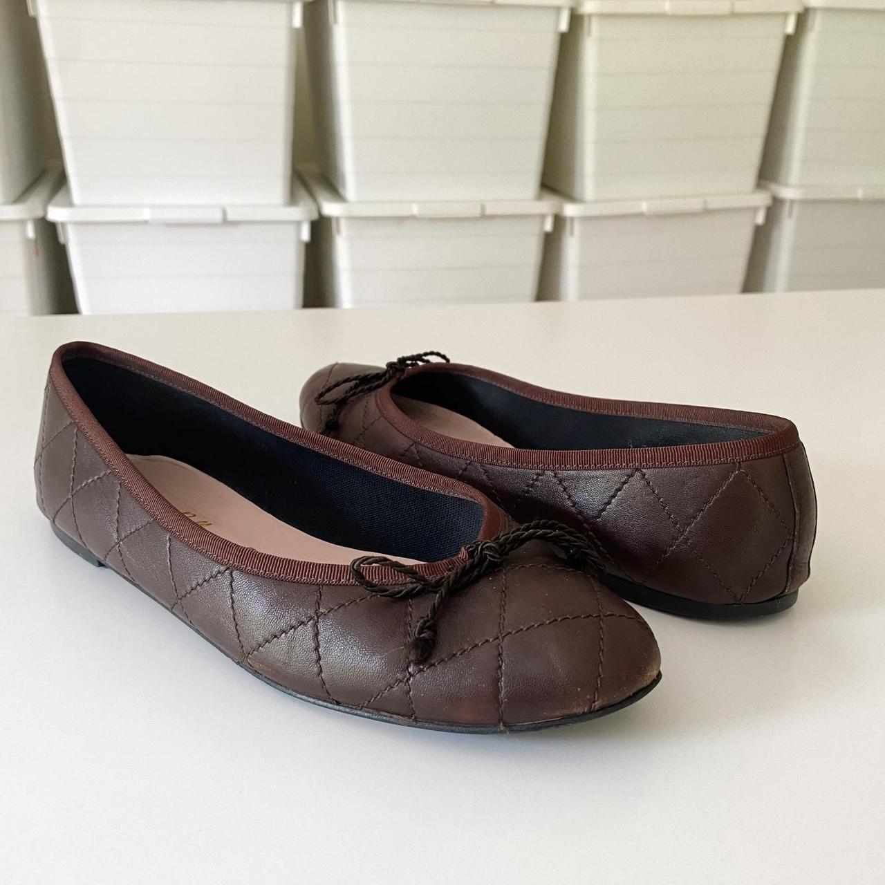 Pretty Ballerinas Rosario Quilted Leather Ballet Flats Size 39
