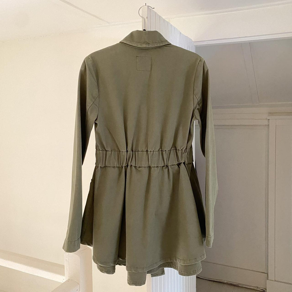 Marissa Webb Iona Peplum Hem Military Jacket Size S