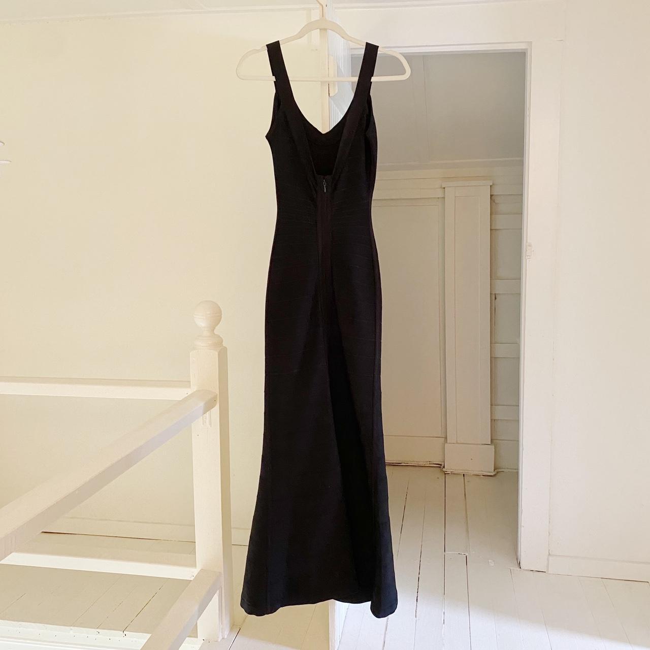 Herve Leger Scoop Neck Bandage Mermaid Gown in Black Size XS