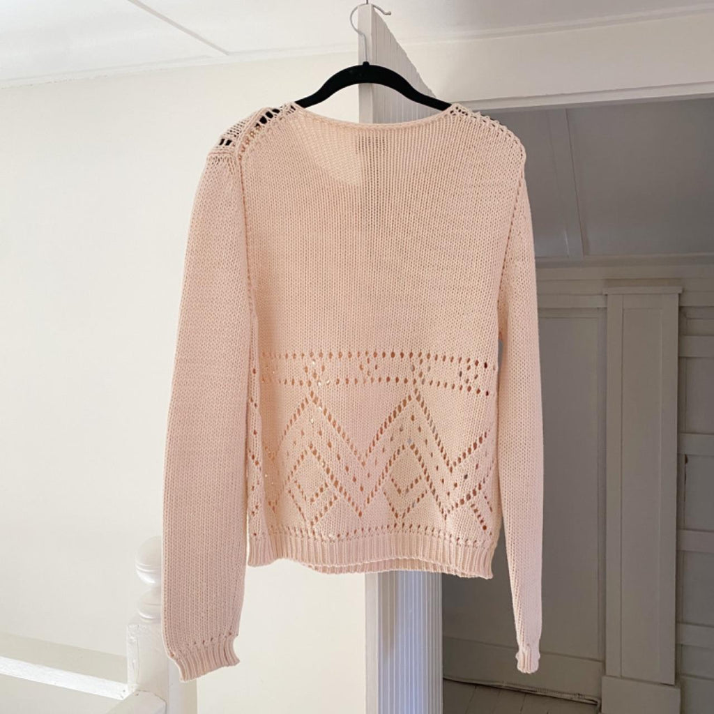 Paul & Joe Sister Bernie Chunky Knit Eyelet Sweater Size 2