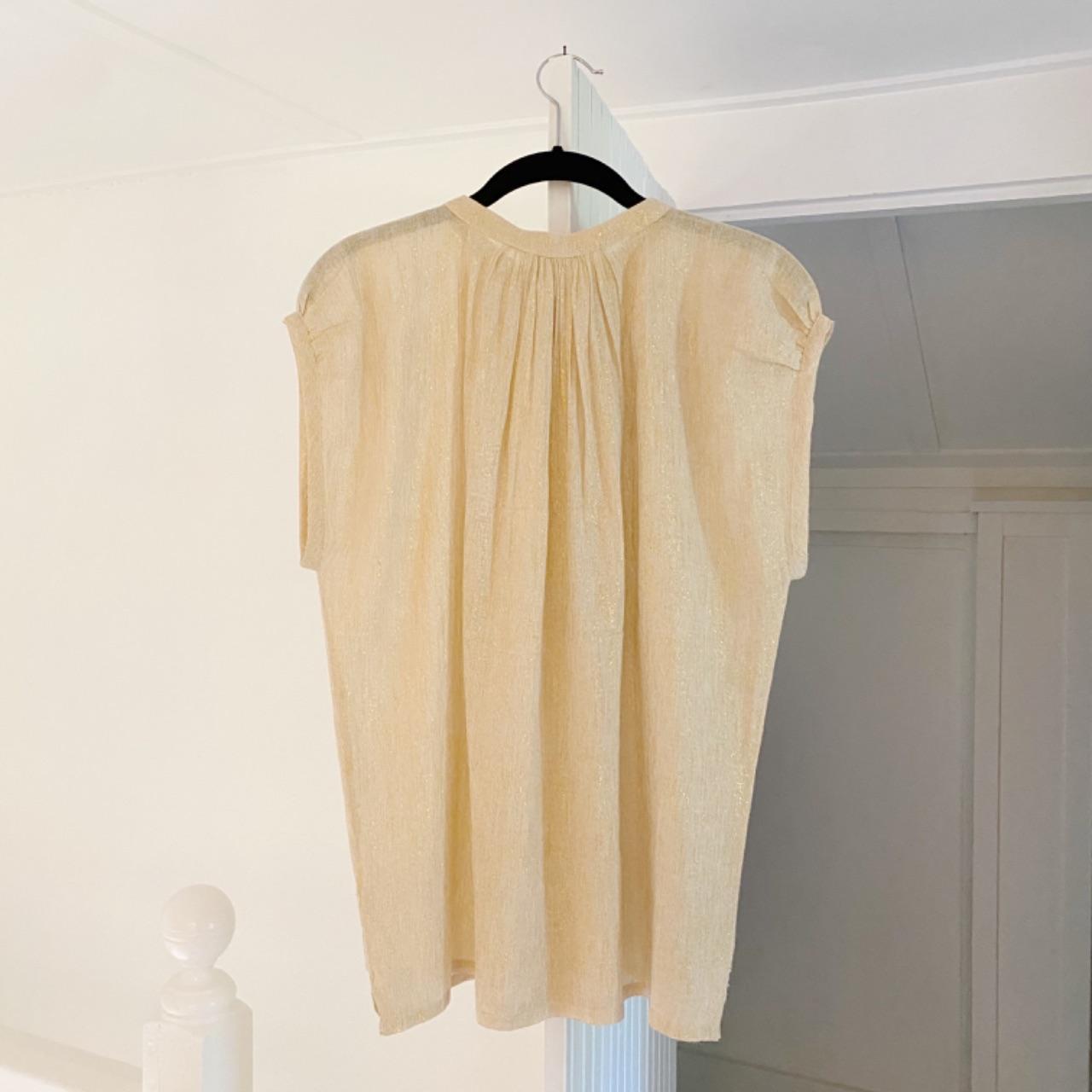 Soeur Voisine Metallic Button Up Shirt Size FR 40