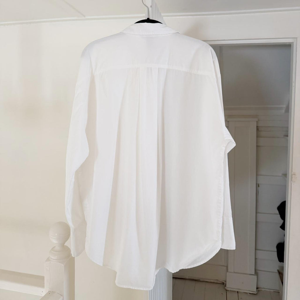 H&M Cotton Poplin Oversized Button Down Shirt Size M