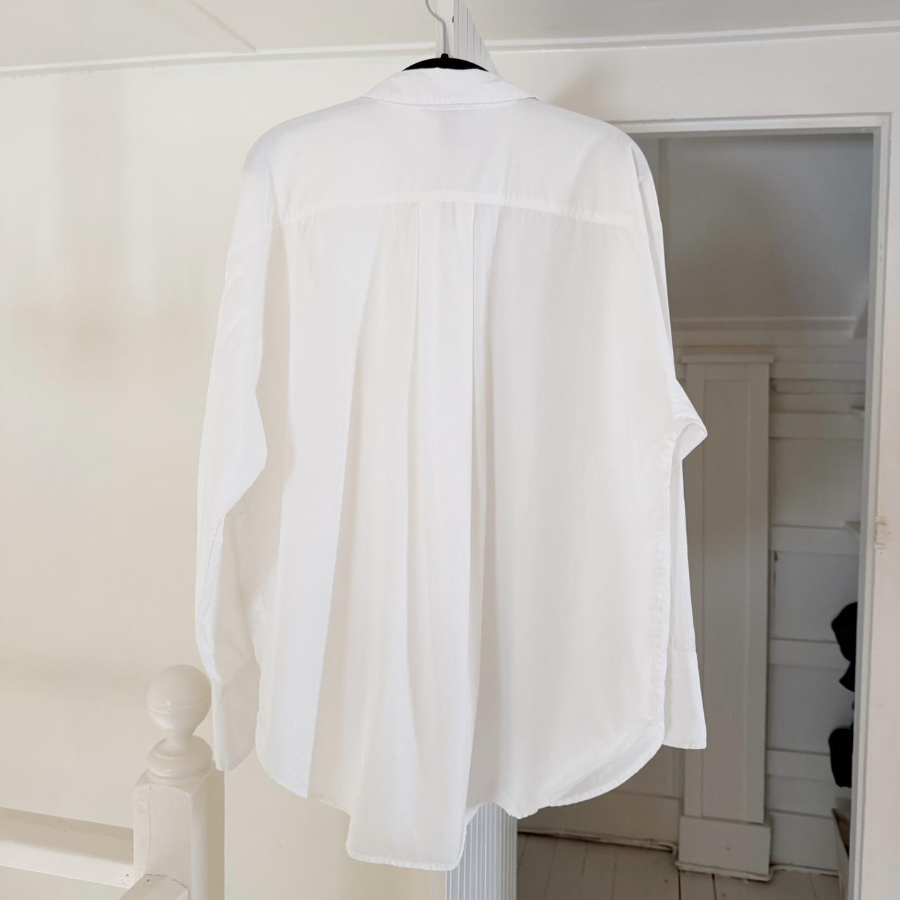 H&M Cotton Poplin Oversized Button Down Shirt Size M