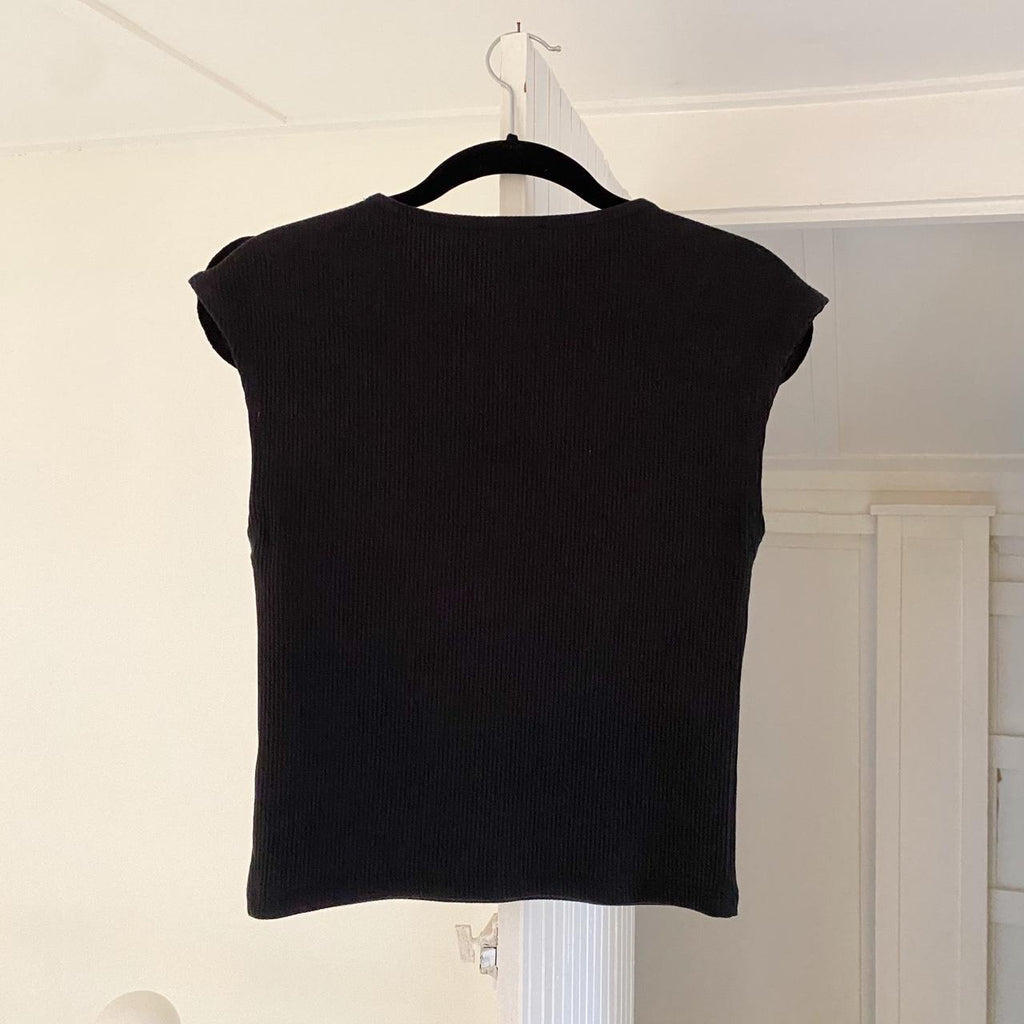 J. Crew Vintage Rib Rosette T-Shirt Top Size S