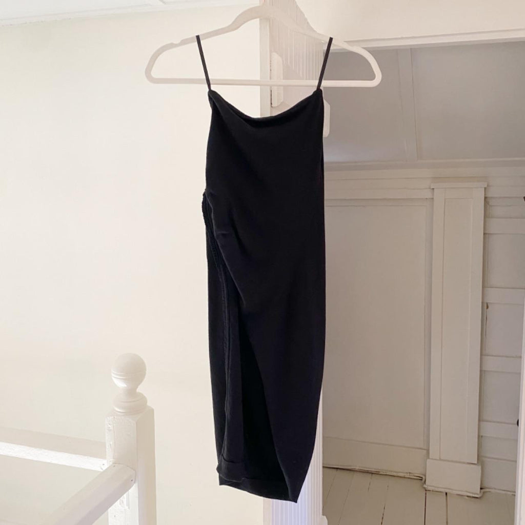 Donna Karan Collection Ruched Vintage Wool Jersey Rosette Wrap Skirt NWT Size P