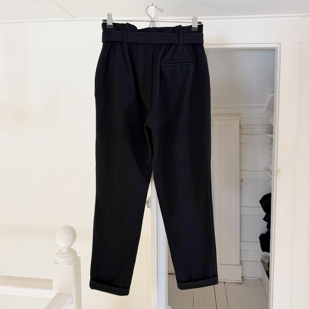 Zara Tie Waist High Rise Paperbag Trousers Size XS
