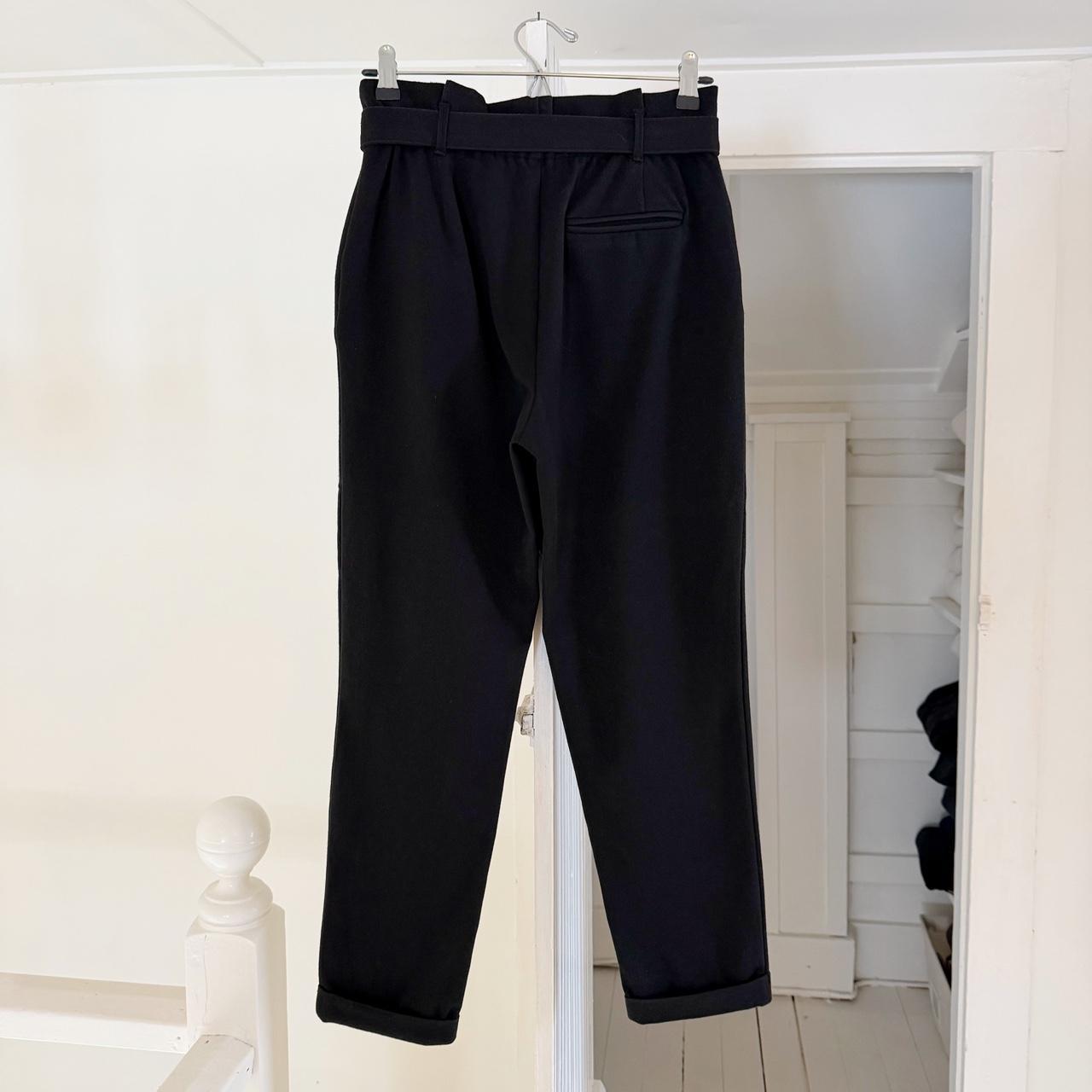 Zara Tie Waist High Rise Paperbag Trousers Size XS