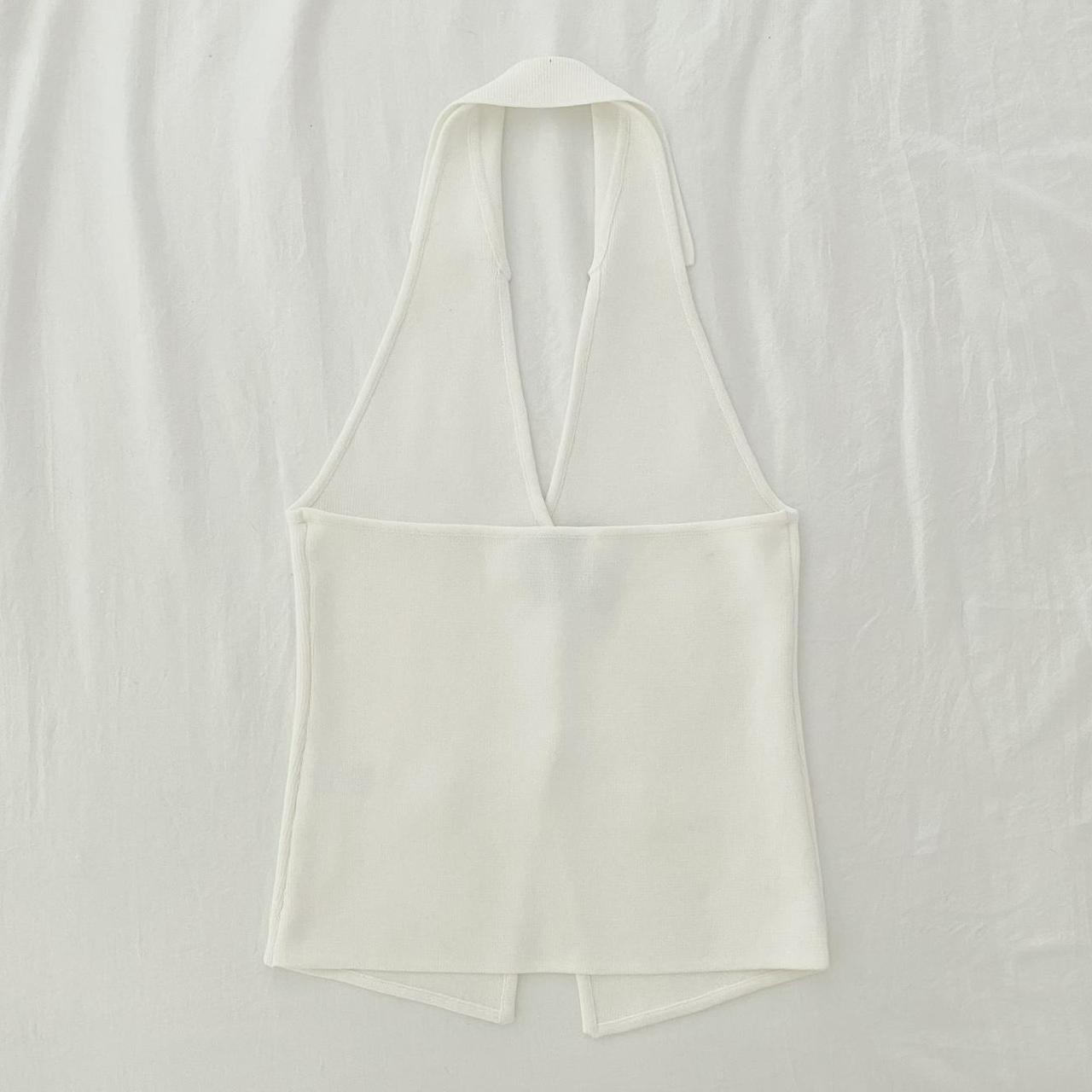 Misha Collection Bruna Halter Top Vest in Ivory Size S