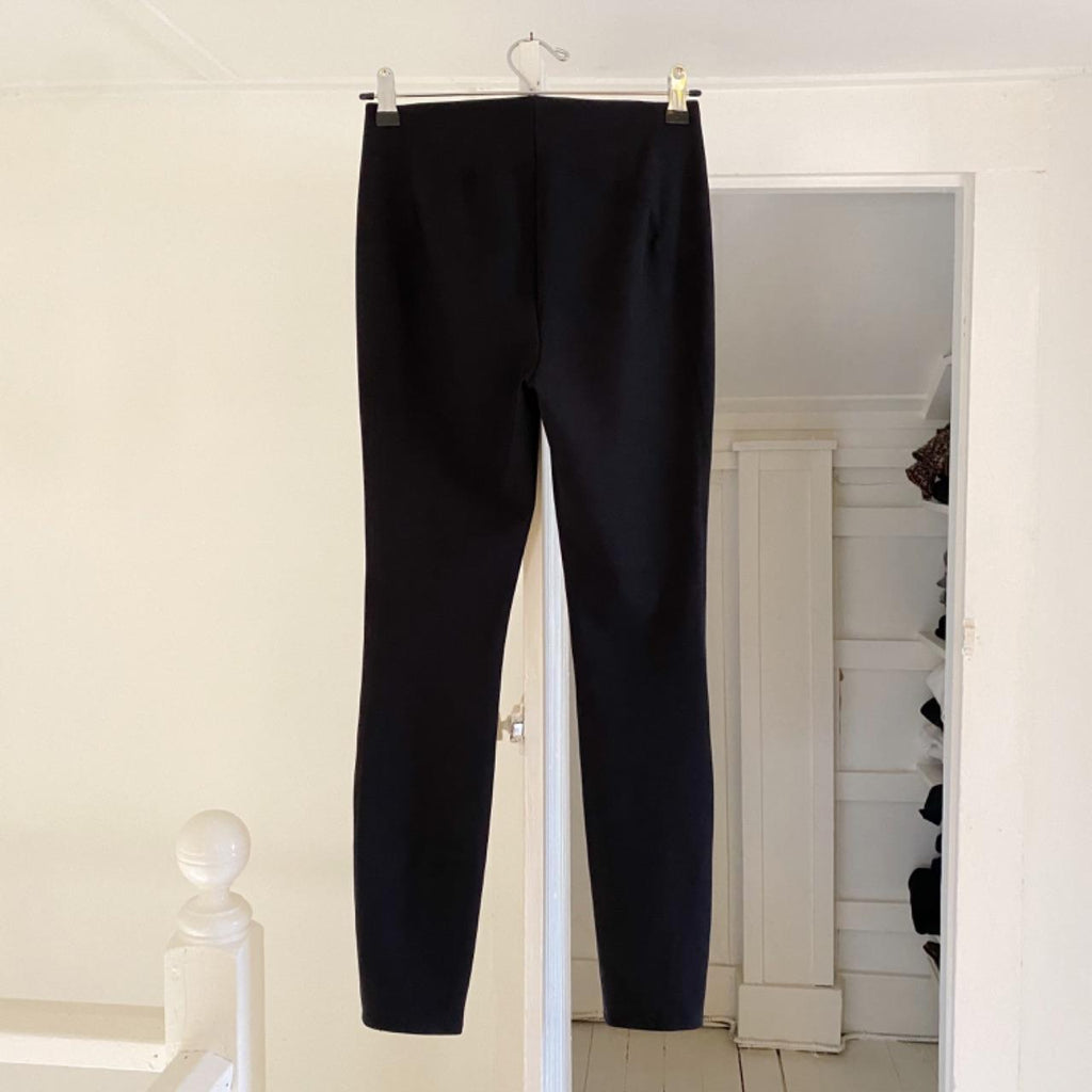 Theory Seamed Slit Legging in Black Precision Ponte Size P