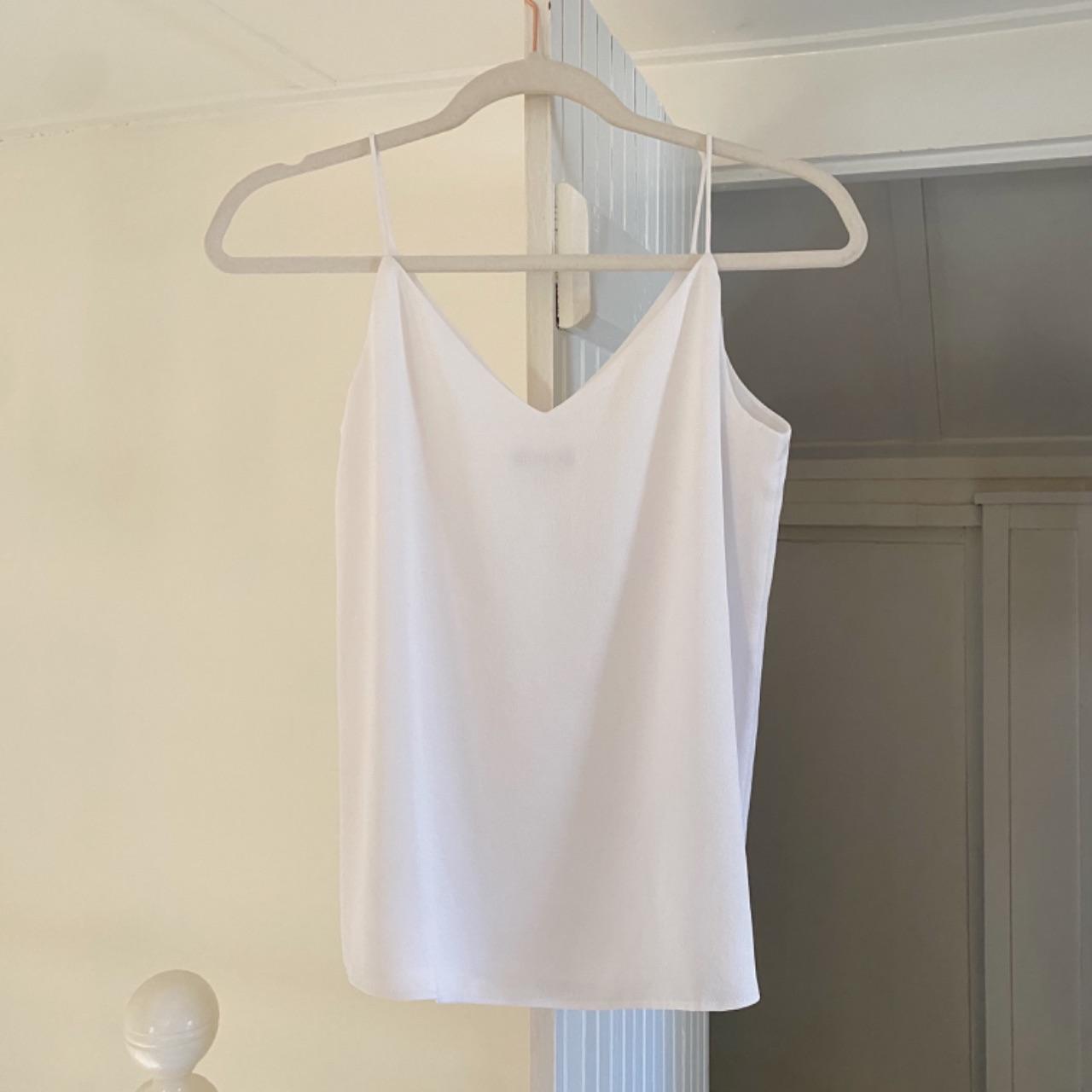 Calvin Klein V Neck Camisole Top in White Size PS