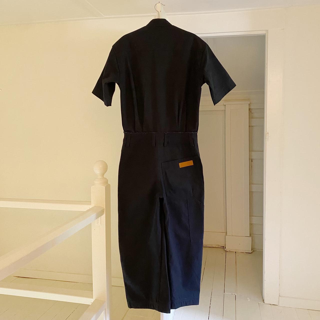 Rivet Utility New Yorker Canvas Mandarin Collar Jumpsuit in Navy NWT Size M
