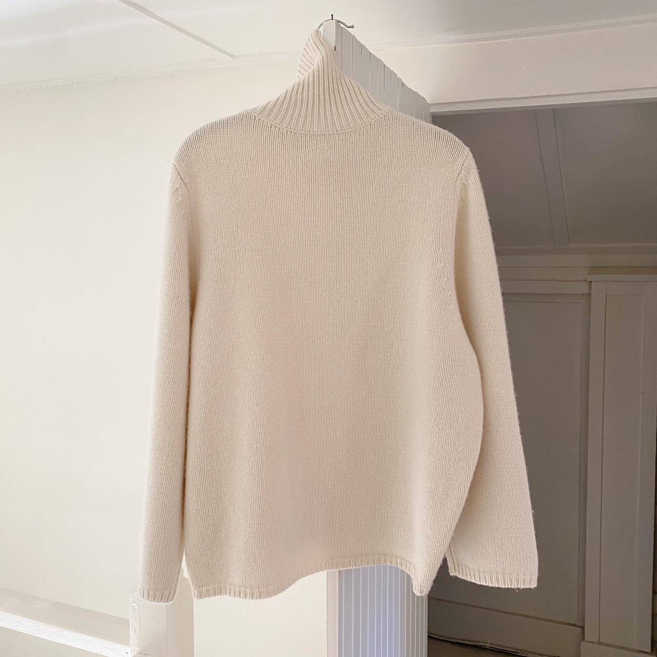 Totéme Wool Cashmere Turtleneck Sweater in Macadamia Size XXS
