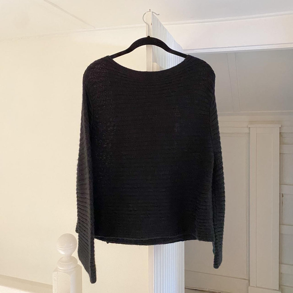 Magaschoni Wool Knit Poncho Cardigan Sweater Size M