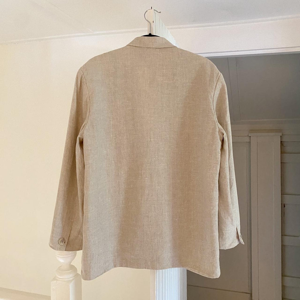 International Scene Vintage 90s Linen Blazer Jacket Size 7/8