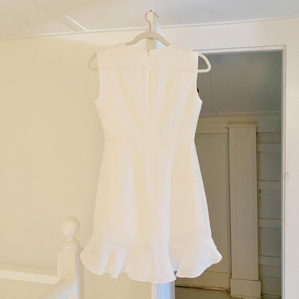 Jude Linen Ruffle Hem Mini Dress Size 1 NWT