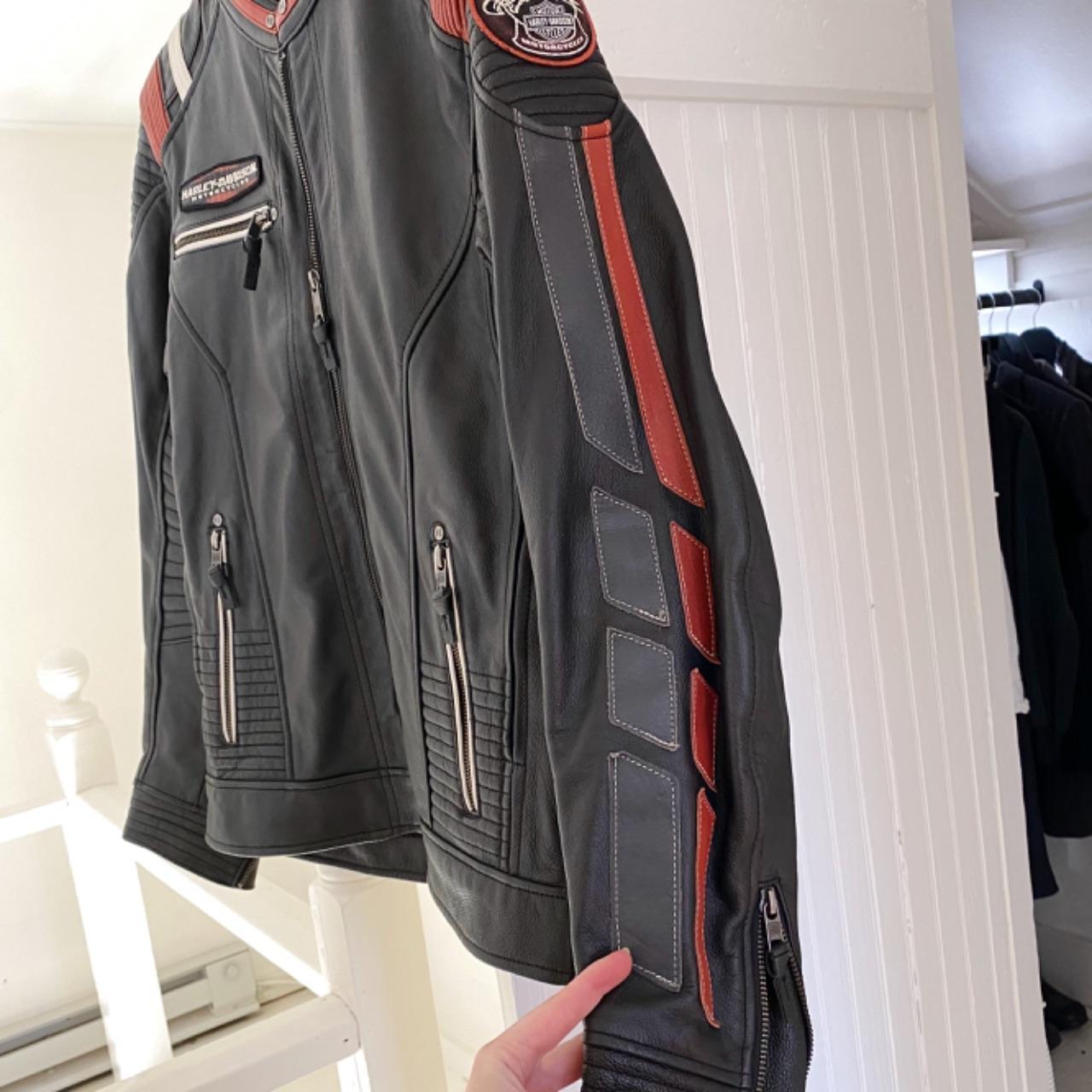 Harley Davidson Boxford Leather Motorcycle Jacket Size M