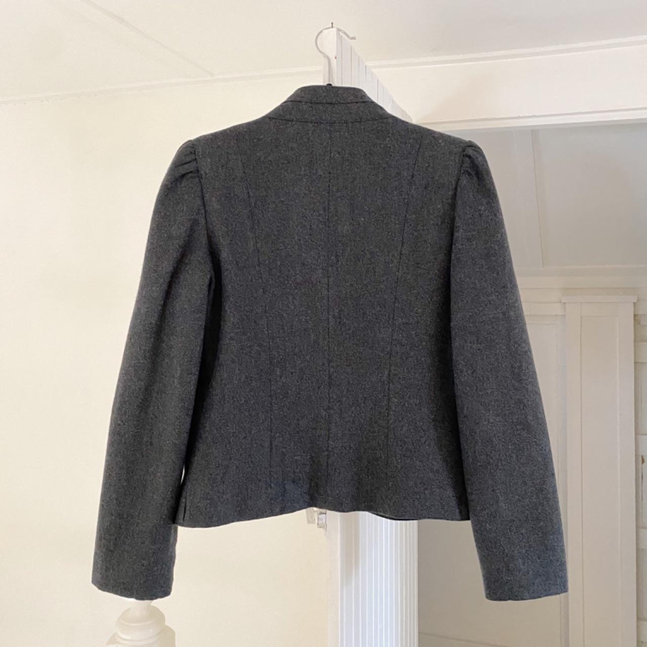 David Benjamin Vintage 80s Wool Asymmetric Cross Front Blazer Size 11/12