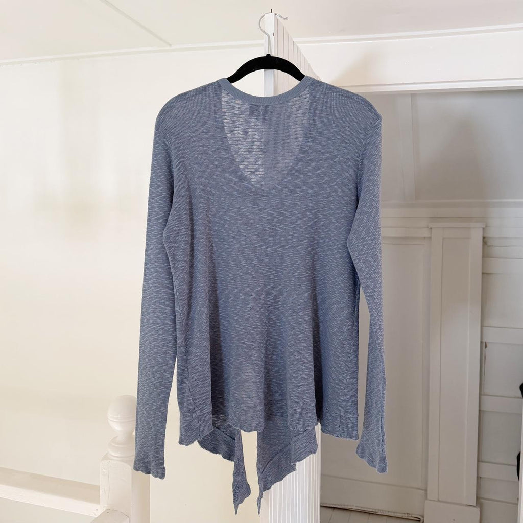 Left of Center / Anthropologie Knot Front Marled Knit Top Size S
