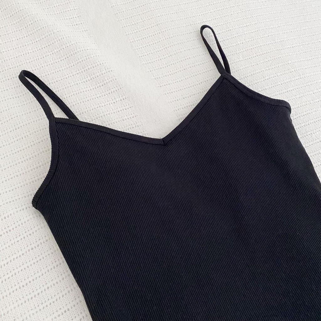 GapFit Blackout Rib Cami in True Black Size S Tall