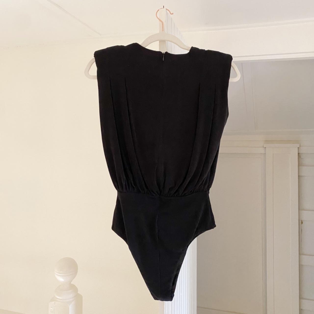 Misha Collection Evanna Blouson Bodysuit in Black Size 4