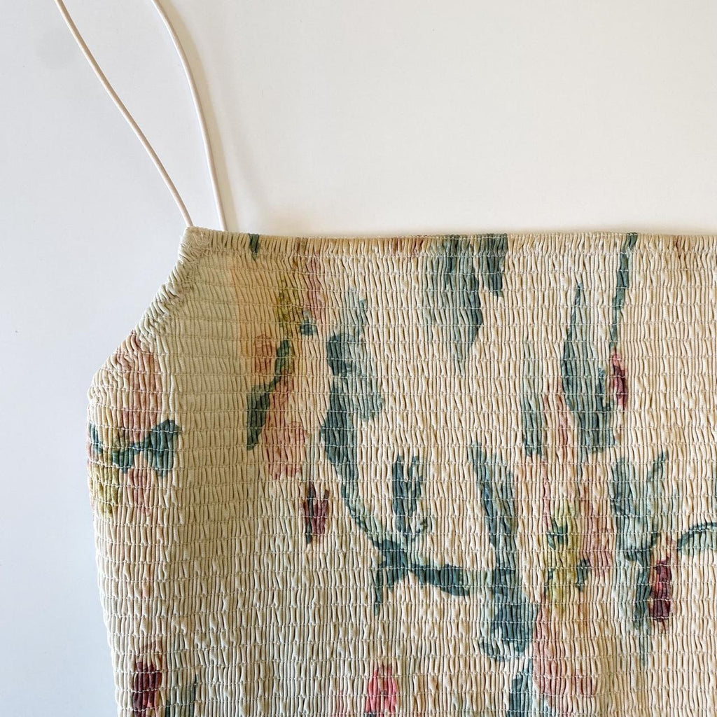 Toteme One Piece Smocked Swimsuit in Washed Floral Size XL