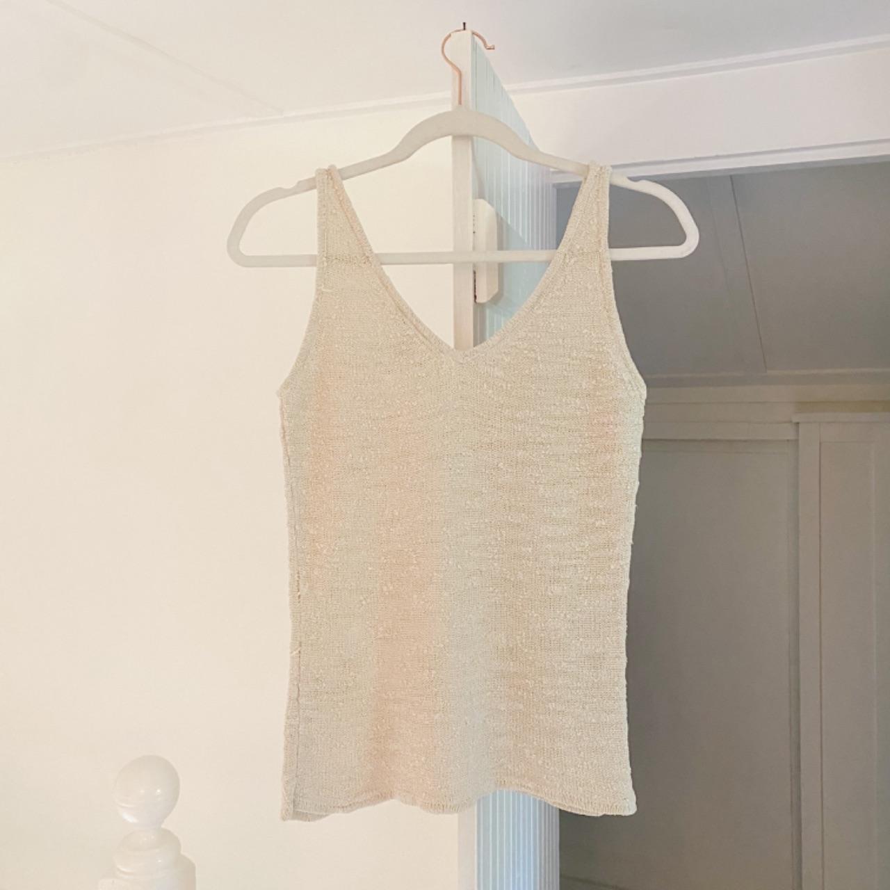 Ellen Tracy Vintage 90s Silk Boucle Knit Tank Top Size 1