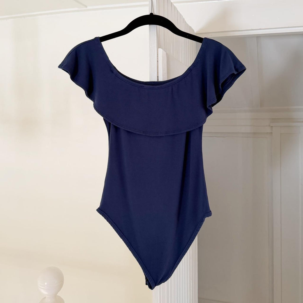 Altar’d State Off Shoulder Ruffle Overlay Bodysuit Size S