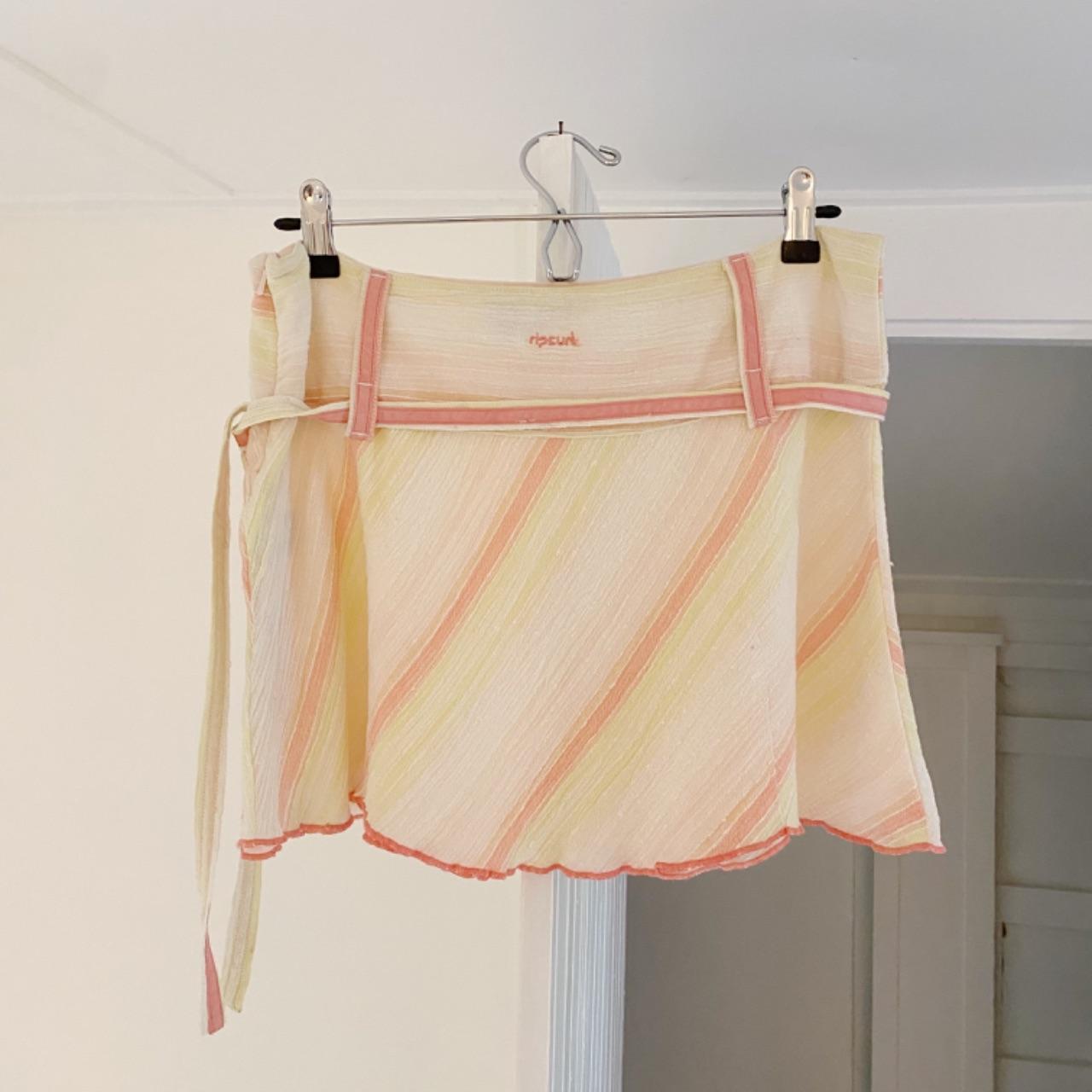 RipCurl Vintage Y2K Sunseeker Mini Skirt in Peach NWT Size 7