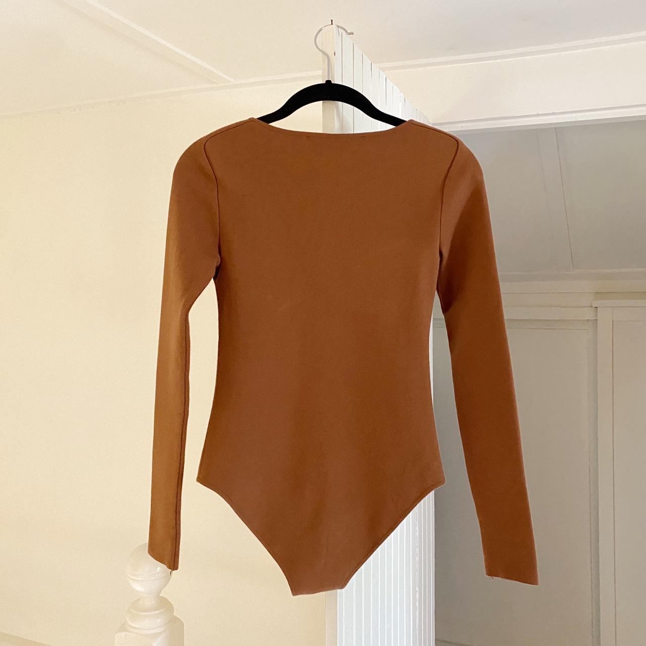 Zeynep Arcay Princess Knit Bodysuit in Brown Size 2