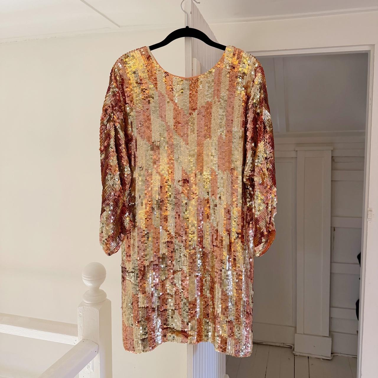 Jen’s Pirate Booty Boombox Sequin Mini Dress in Checkered Sunset Size XS/S