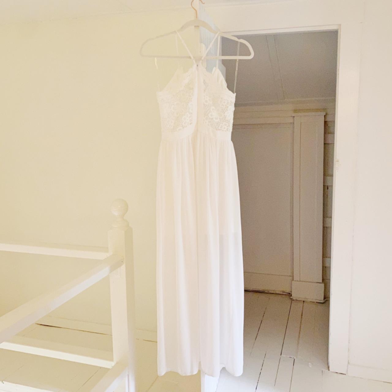 No Boundaries Crochet Trim Sheer Maxi Dress Size S