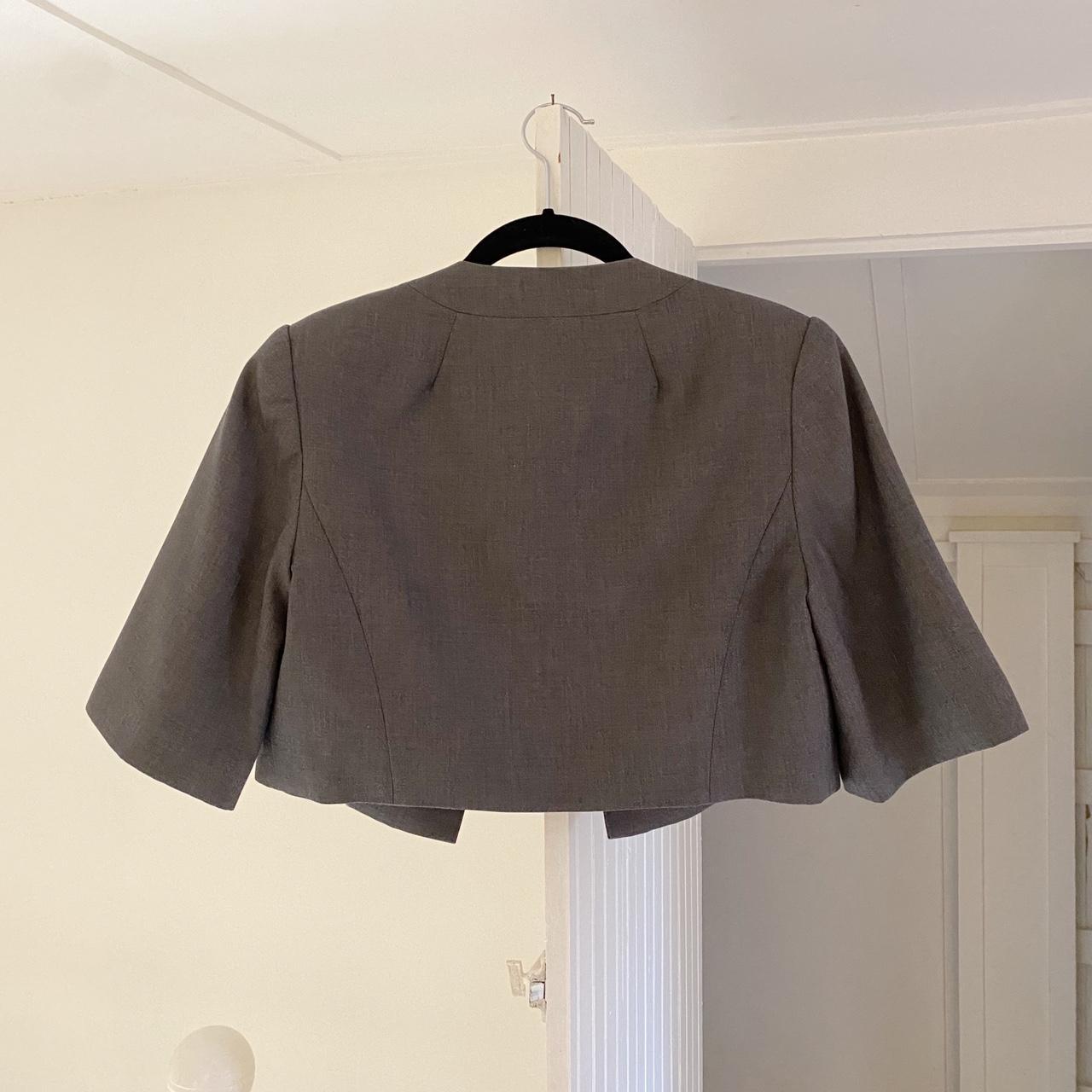 Calvin Klein Cropped Cape Blazer in Smoke Size XS/S