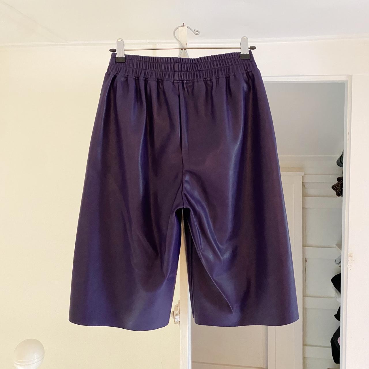 Angela Mele Milano Vegan Leather Bermuda Shorts NWT Size M