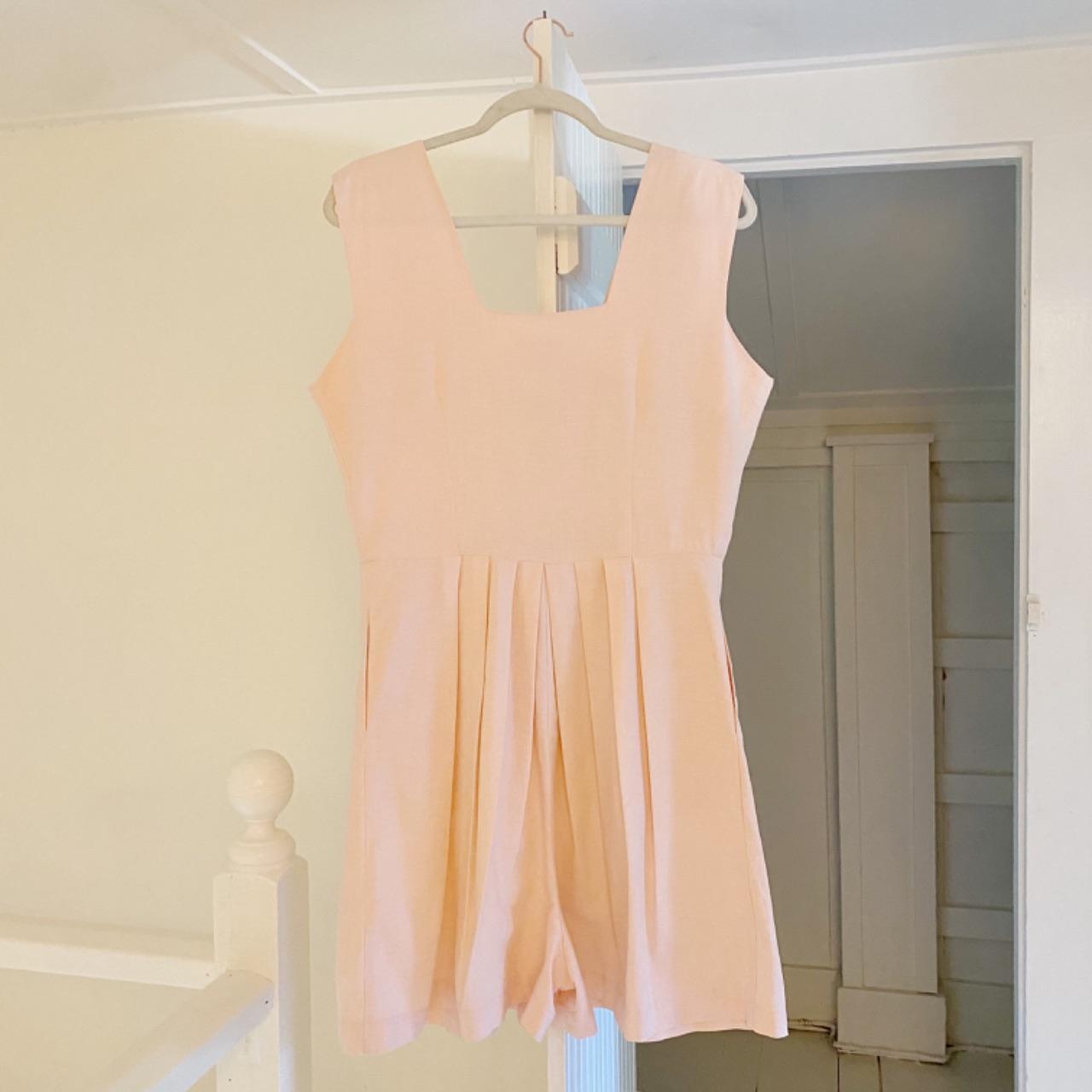 Ann Taylor / Biya Rated R Vintage 80s Button Front Pleated Romper